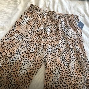 Beach leopard print cover up slit pant